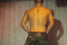 joshua buscher broadway bares solo strips strip tease military uniform