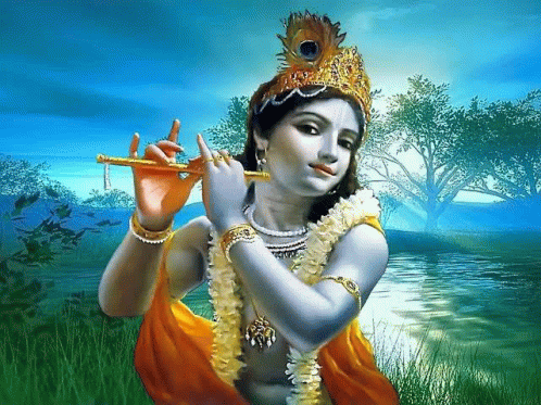 shri krishna with flute