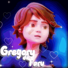 a cartoon character with the name gregory tarv on it
