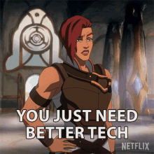 You Just Need Better Tech Teela GIF - You Just Need Better Tech Teela Masters Of The Universe Revelation GIFs