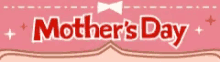 a pink banner for mother 's day with a bow on it