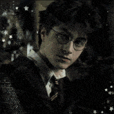 harry potter stands in front of a group of students