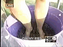 Ouch GIF - Ow My Ribs Grape Feet GIFs