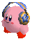 Music Kirby Headphone Kirby Sticker - Music Kirby Kirby Headphone Kirby Stickers