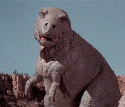 I'M Gonna Eatcha GIF - Dinosaur Licking Lips Hungry - Discover & Share GIFs