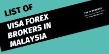 a list of visa forex brokers in malaysia on a blue background