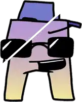 a cartoon character with sunglasses and a hat