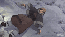 Making A Snow Angel Lady Zerbst GIF
