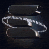 the word edgen that is on a black surface
