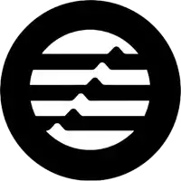 a black and white logo that looks like a circle with lines in it