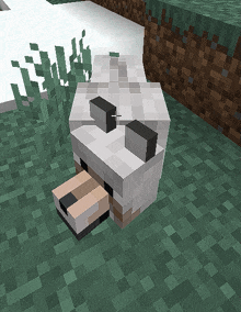 Minecraft Dog Looking To His Left GIF