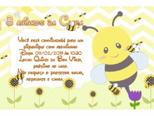 Invite Bee Clara Abelha GIF