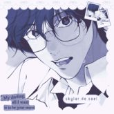 a picture of a boy with the words my darling all i want is to be your moon on it