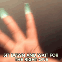 Sit Down And Wait For The Right One Amber Wagner GIF - Sit Down And Wait For The Right One Amber Wagner Jstlbby GIFs