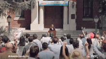 Giving A Speech Katherine Hastings GIF - Giving A Speech Katherine Hastings American Auto GIFs