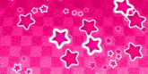 a bunch of pink stars are falling on a pink checkered background