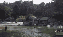 a boat with the word police on it is in the water