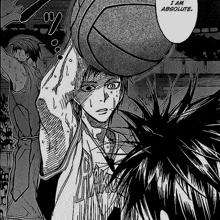 a black and white drawing of a basketball player with the words i am absolute on the bottom