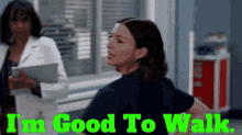 Greys Anatomy Amelia Shepherd GIF - Greys Anatomy Amelia Shepherd Im Good To Walk GIFs