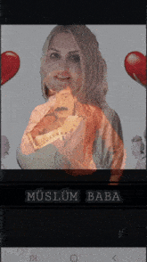 a picture of a woman and a man with muslum baba written on it