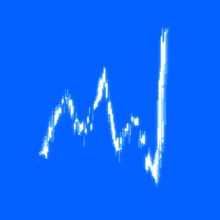 a blue background with a glowing line that looks like a lightning bolt