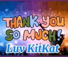 a colorful poster that says thank you so much