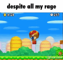 Mario Despite All My Rage GIF - Mario Despite All My Rage Nsmb GIFs