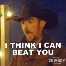 I Think I Can Beat You Stephen Heitmann GIF - I Think I Can Beat You Stephen Heitmann Ultimate Cowboy Showdown GIFs