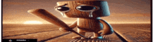 a cartoon character holding a baseball bat with a crying face