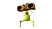 Kermit The Frog Boombox GIF - Kermit The Frog Boombox Baby Come Back GIFs