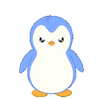 a pink penguin with flames on its head looks angry
