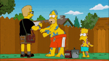 Homer Simpson Bart Simpson GIF - Homer Simpson Bart Simpson Flossing GIFs