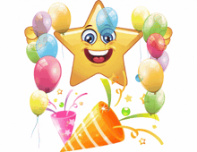 a cartoon star is surrounded by balloons and the words difficult security incident