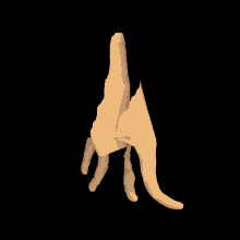 a hand with a piece of paper sticking out of it 's thumb