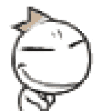 a black and white drawing of a cartoon character with a bow on his head .