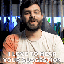 I Love To Hear Your Suggestion Andrew Baena GIF - I Love To Hear Your Suggestion Andrew Baena I'D Love To Hear Your Recommendation GIFs
