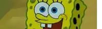 a close up of a spongebob squarepants cartoon character with blue eyes