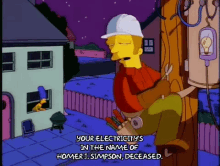 No Power Power Outage GIF - No Power Power Outage Simpsons GIFs