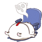 Ami Fat Cat Tired Sticker - Ami Fat Cat Tired Sleepy Stickers