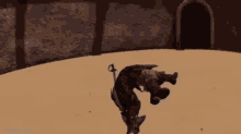 a man is laying on the ground in a video game .