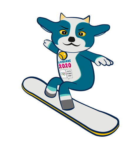 Snowboard Yodli Sticker - Snowboard Yodli Winter Youth Olympic Games Stickers