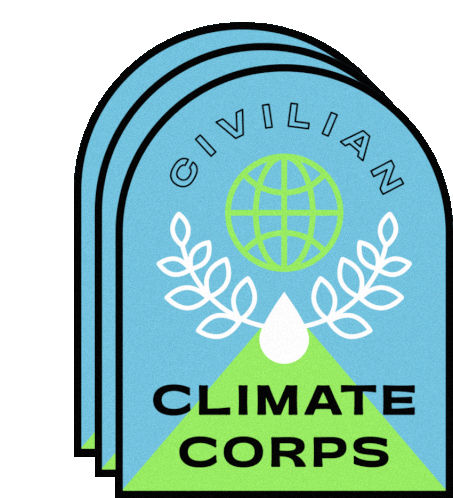 Civilian Climate Corps Green New Deal Sticker - Civilian Climate Corps Green New Deal Alexandria Ocasio Cortez Stickers