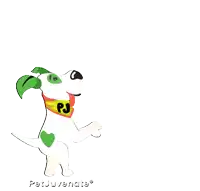 a drawing of a dog with the words enjoy written on it