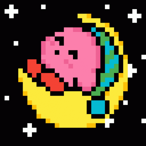 Kirby Sleep Space GIF - Kirby Sleep Space - Discover & Share GIFs