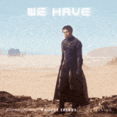 a poster for dune awakening shows a man in a coat
