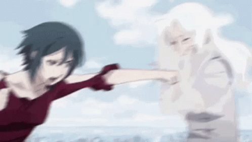 anime girls fighting gif