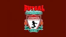 a logo for the liverpool football club is shown on a red background