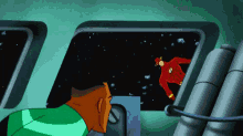 Drifting Through Space - Justice League GIF - Justice League Green Lantern Animated GIFs