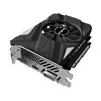 a black gigabyte graphics card with a fan on it