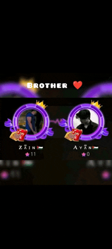 a screenshot of a game with two avatars of a brother and a sister .